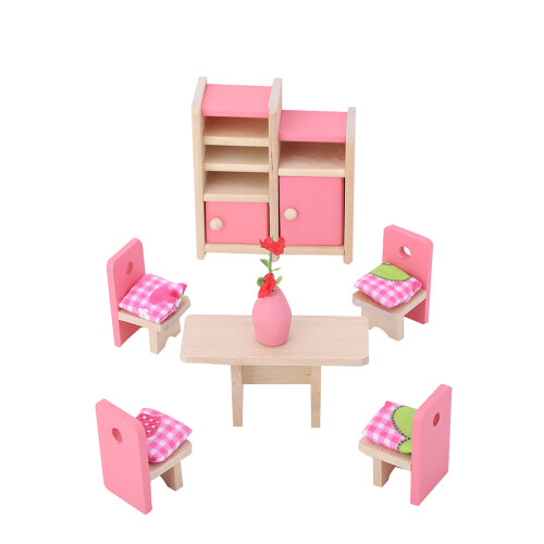 Mini Holzmöbelset 1:12 Puppenhaus Esszimmer