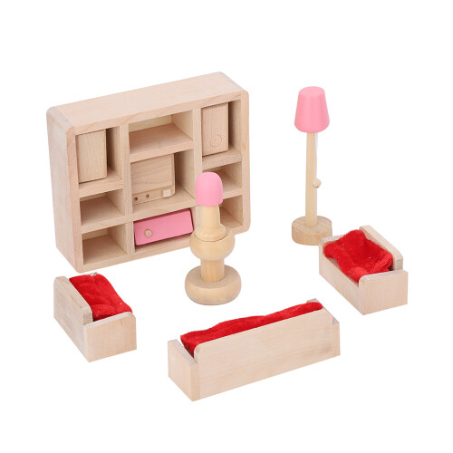 Mini Holzmöbelset 1:12 Puppenhaus Wohnzimmer