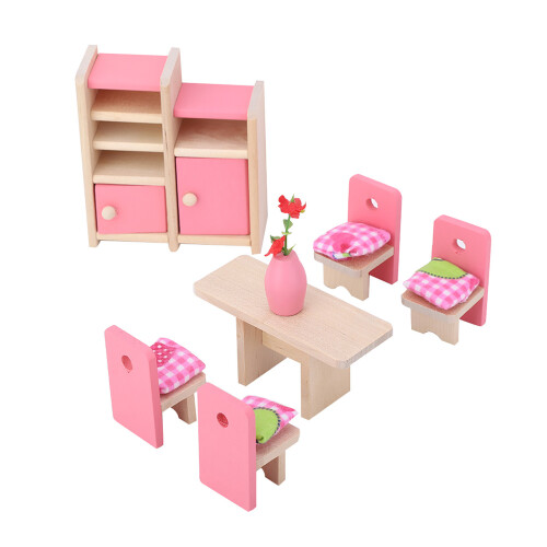Mini Holzmöbelset 1:12 Puppenhaus Esszimmer 1