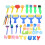 47 Pcs DIY Kids Color Sponge Brushes 1