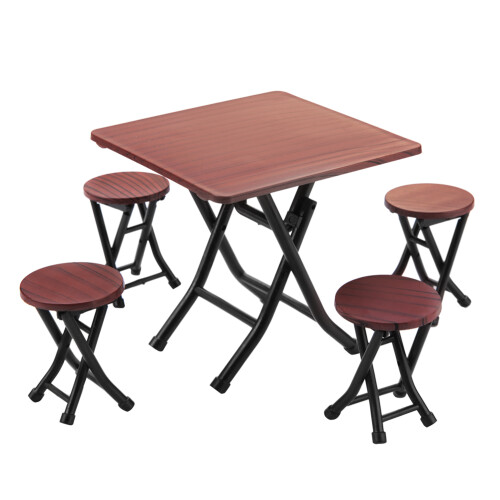 Dollhouse Foldable Table and Chairs 1:12 Scale
