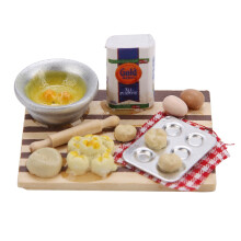 Speelhuis poppenhuis miniatuur eten brood kookplank 1/12 schaal
