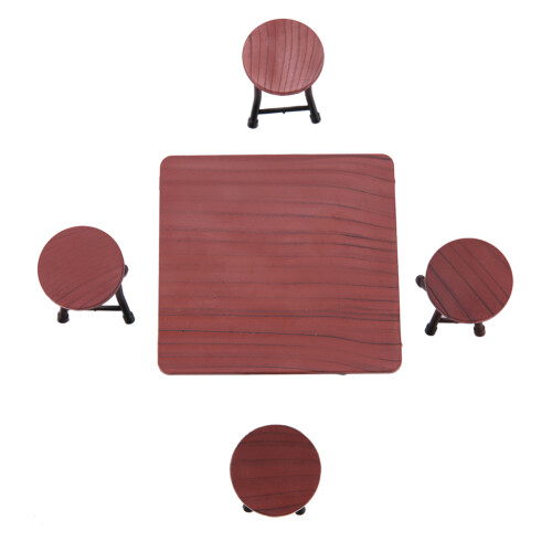 Dollhouse Foldable Table and Chairs 1:12 Scale 2