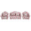 1/12 Scale Mini Sofa Set Flower Pattern with Cushions (#2) 1