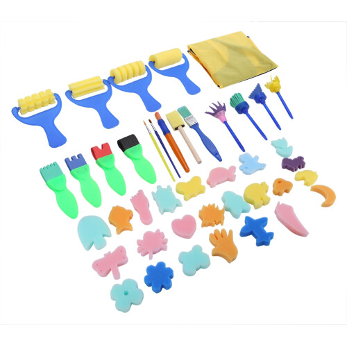 42x Kids Art Set: Brushes & Palette 1