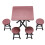 Dollhouse Foldable Table and Chairs 1:12 Scale 2