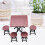 Dollhouse Foldable Table and Chairs 1:12 Scale 5