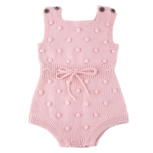 Strick-Body für Kleinkinder, Baby, Baumwolle, Rosa, 66