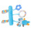 Blue Elephant Plush Rattle for Crib 2
