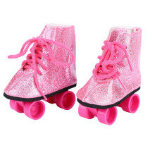 18 inch Doll Roller Skates Pink