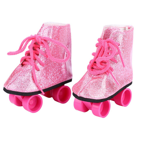 18 inch Doll Roller Skates Pink