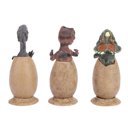 3x Dino Eggs Half Hatched Learning Toy 2