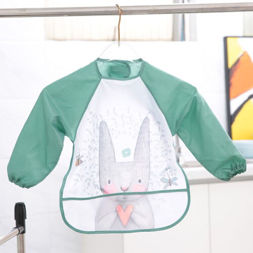 Waterproof Baby Bib Green Rabbit 2