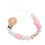 Silicone Pacifier Clip Bead Holder Chain (Pink) 1