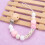 Silicone Pacifier Clip Bead Holder Chain (Pink) 5