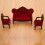 1:12 Puppenhaus Wohnzimmer Sofa Couch-Möbel 4