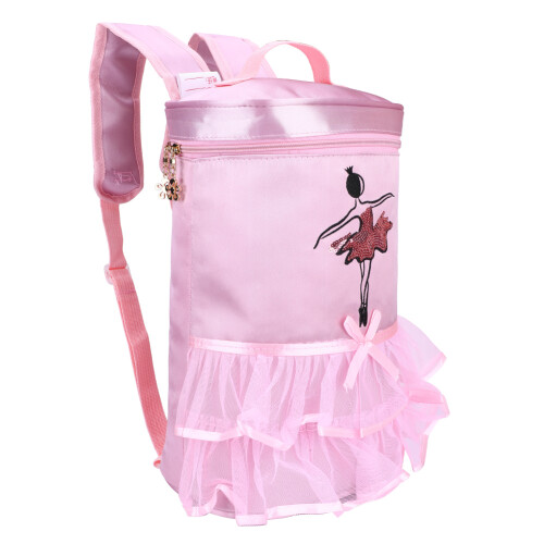 Ballet Satin Sequined Shoulder Bag Pink 1