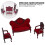 1:12 Puppenhaus Wohnzimmer Sofa Couch-Möbel 5