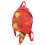 Dino-Rucksack Kindergartentasche für Jungen Mädchen Rot 3