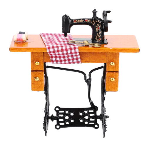 1:12 Puppenhaus Holze Nähmaschine Möbel