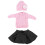 3x 18" Mädchen-Puppenkleidung Hut Pullover Rock 1