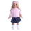 3x 18" Mädchen-Puppenkleidung Hut Pullover Rock 5