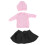 3x 18" Mädchen-Puppenkleidung Hut Pullover Rock 2