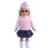 3x 18" Mädchen-Puppenkleidung Hut Pullover Rock 3