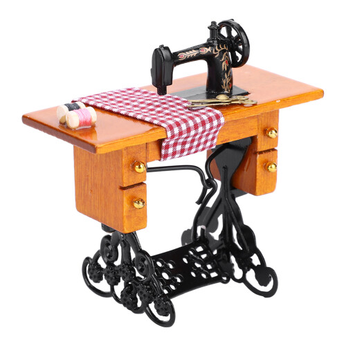 1:12 Puppenhaus Holze Nähmaschine Möbel 2