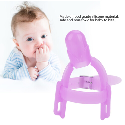 Adjustable Silicone Thumb Protector Baby Purple 2