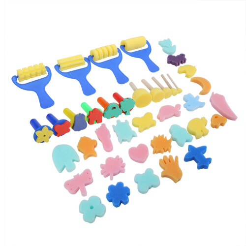 39x DIY Kids Sponge Painting Tools 1