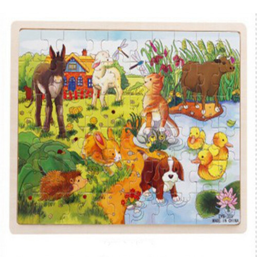 60st Houten Puzzelspeeltje Educatief Dierentuin