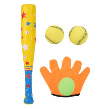 4PCS Sports Baseball Set for Kids Soft Bat Glove Ball Gift