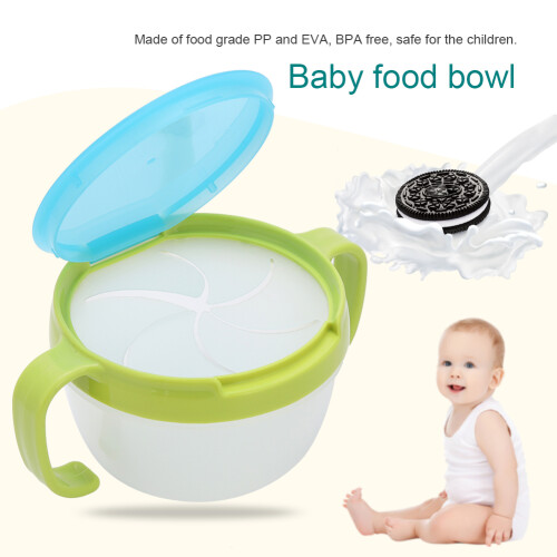 BPA Free Dual Handle Spill-Proof Bowl Green 2