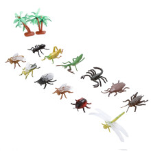 12x zacht plastic insectenmodel speelgoed
