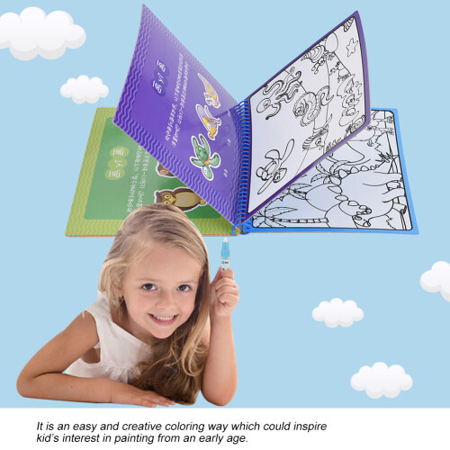 Dino Magic Water Coloring Book with Pen 1