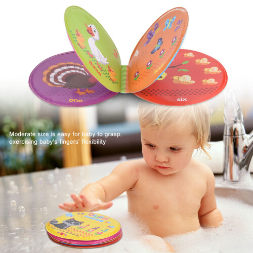 Waterproof Baby Bath Book Cartoon Digits Learning Cloth 2