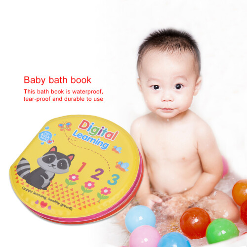Waterproof Baby Bath Book Cartoon Digits Learning Cloth 1