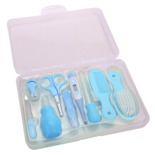 9pcs Baby Nail Clipper & Brush Kit Blue