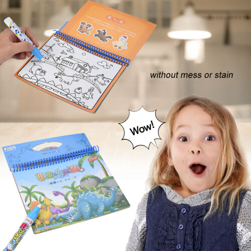 Dino Magic Water Coloring Book with Pen 2