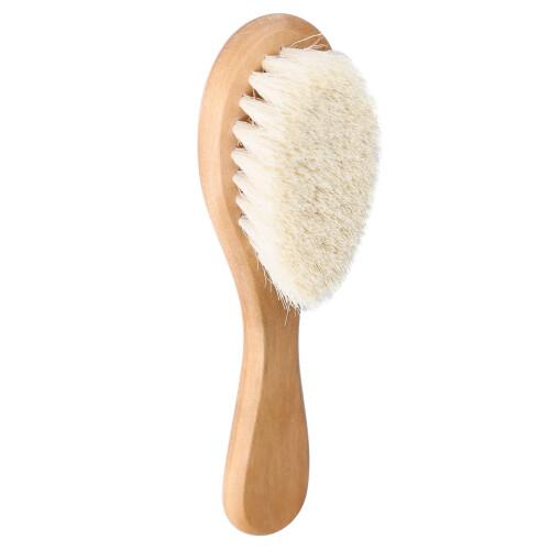 Weiche Naturziegenhaar-Babymassage-Kamm mit Holzgriff 1