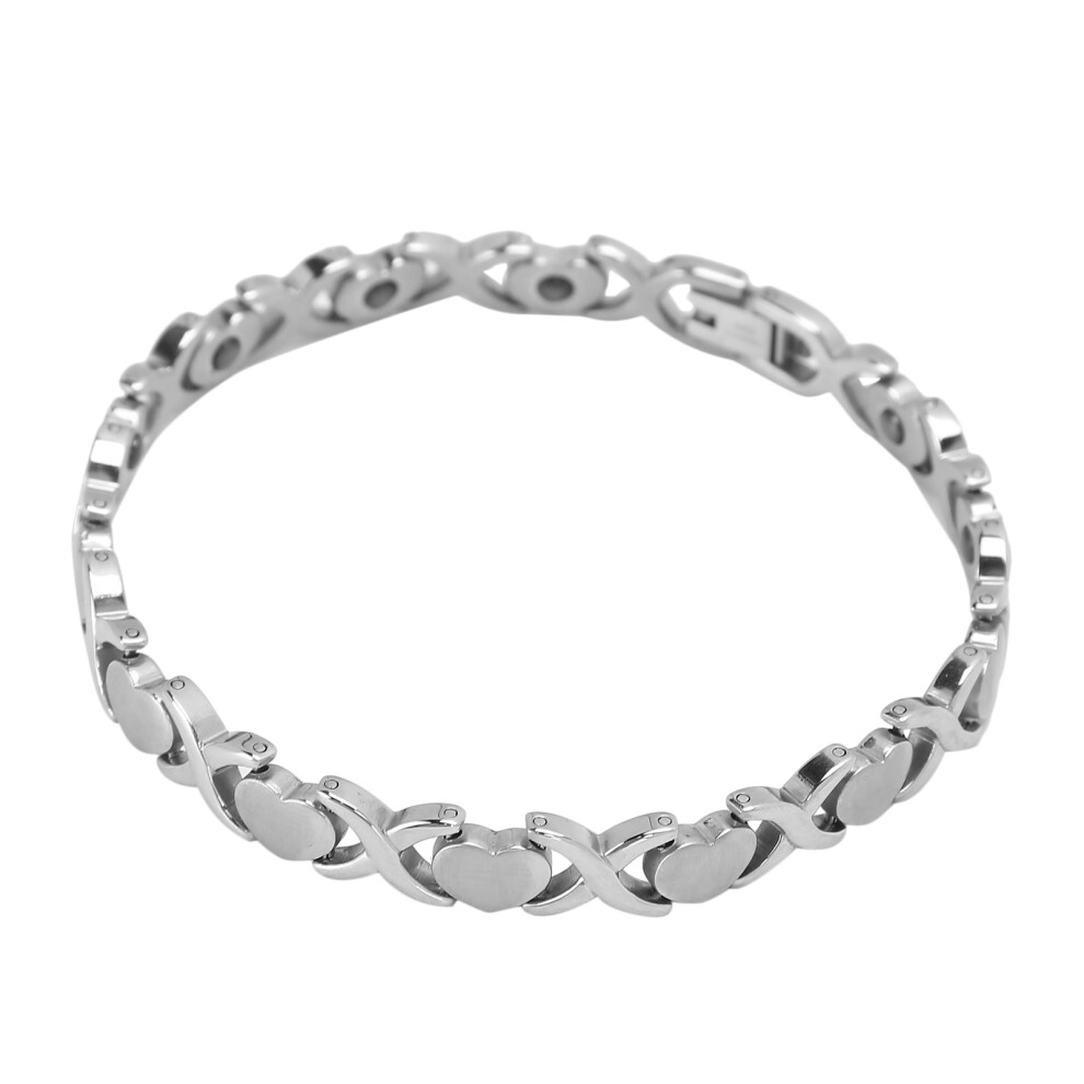 Titanium Steel Magnetic Therapy Bracelet Heart Shape Women