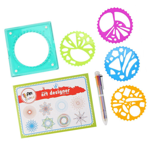 Plastic Geometric Ruler & Spiral Drawing Tool 1