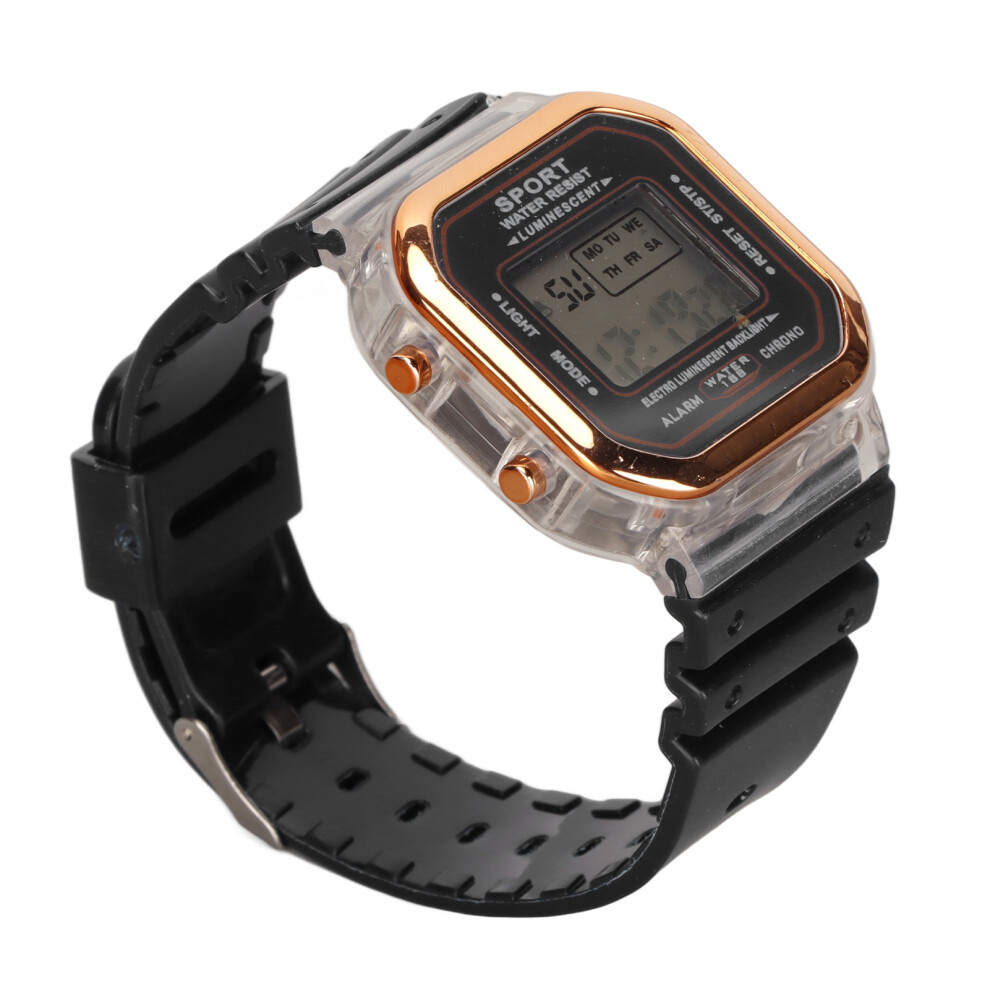 (Black) Children Electronic Watch Waterproof 0.5In Digital Sports Watch Green Green,Black 667859200847