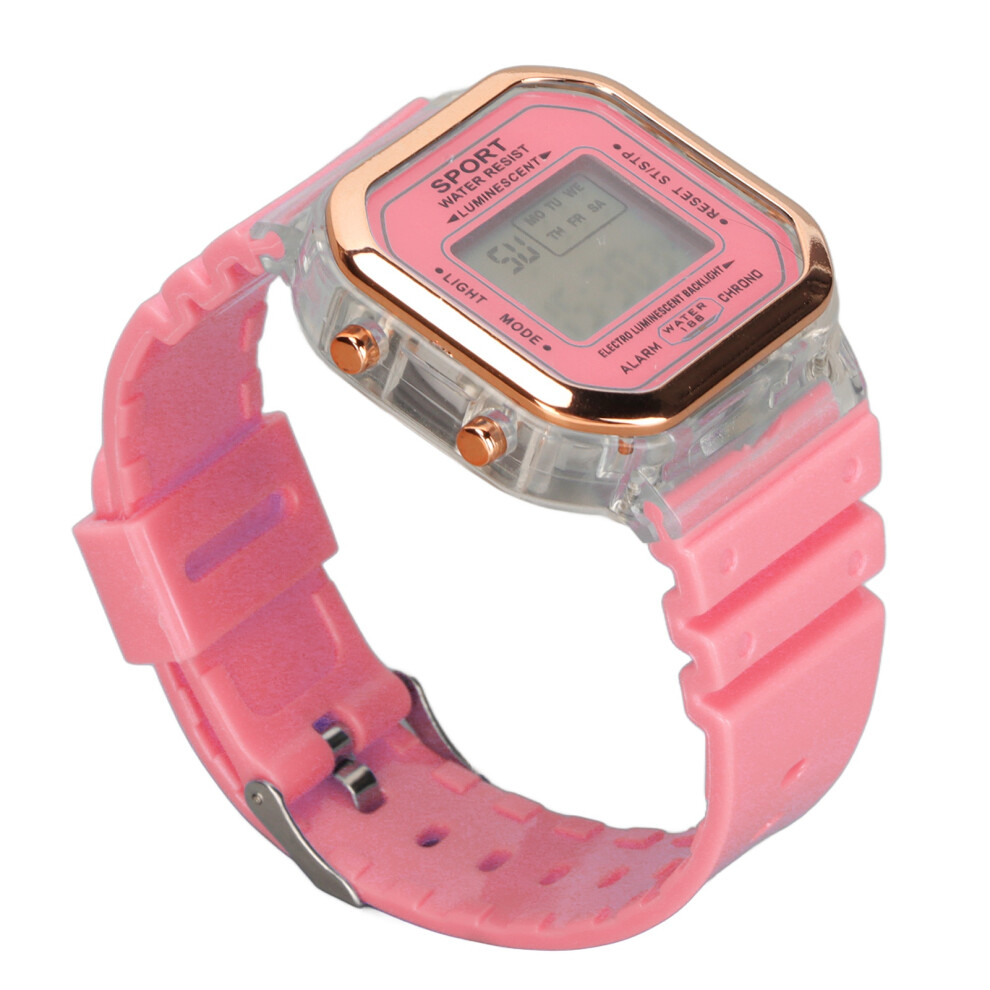 (Rose Red) Children Electronic Watch Waterproof 0.5In Digital Sports Watch Green Green,Red 667859200861