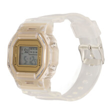 (Gold) LED Waterproof Ultra Thin Digital Watch for Boys Girls Gold