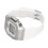 (White Silver) Digital Sports Watch Waterproof Light Black Silver 4