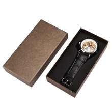 (White Silver Black) FORSINING Waterproof Automatic Watch Men PU Strap Black Gold