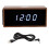 Digital Alarm Clock Wireless Charger LED Display Brown Keys 1