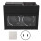 (US Plug Grey) 2 Watch Winder Double Headed Vertical Light Adjustable Height Silent 1